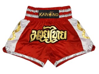 Spodenki Muay Thai Kanong : KNS-141-Czerwony